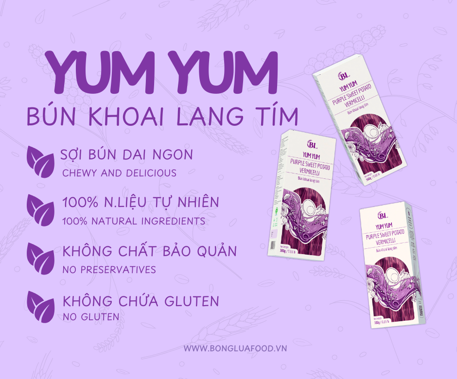 Bún Khoai Lang Tím Yum Yum